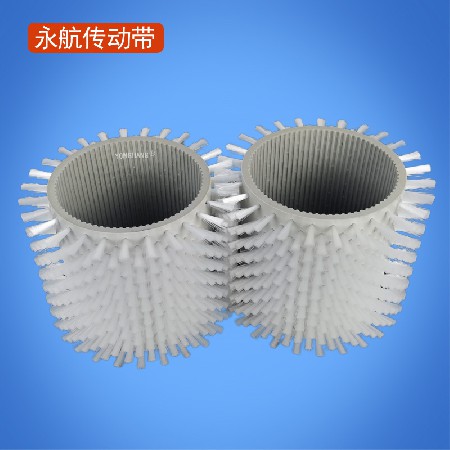 永航聚氨酯PU同步带加毛刷植毛传动带尼龙清洗除尘皮带刷加工定制