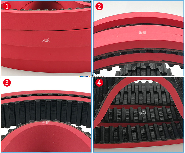 红胶同步带，同步带加红胶，加红胶同步带，包装机皮带，包装机同步皮带