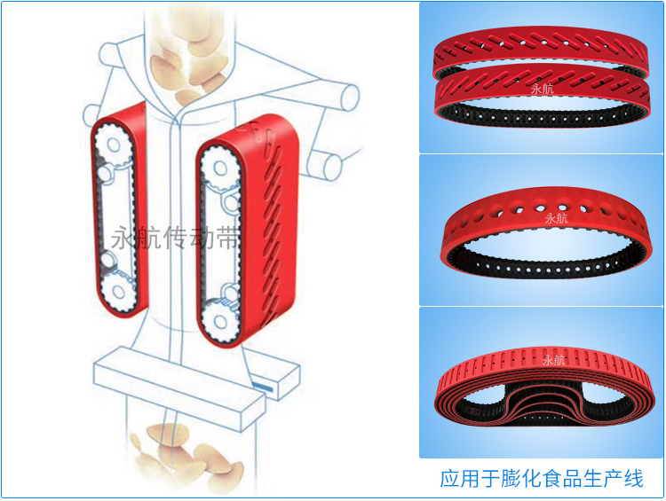 包装拉膜机皮带，拉膜机皮带，打孔同步带，真空拉膜带