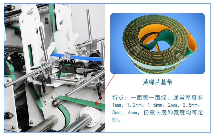 口罩片基带，口罩机传动带，口罩机皮带，黄绿片基带，