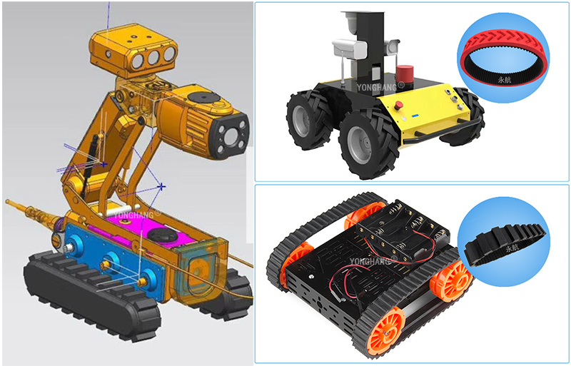侦探机器人皮带，橡胶同步带履带，机器人同步履带，橡胶履带