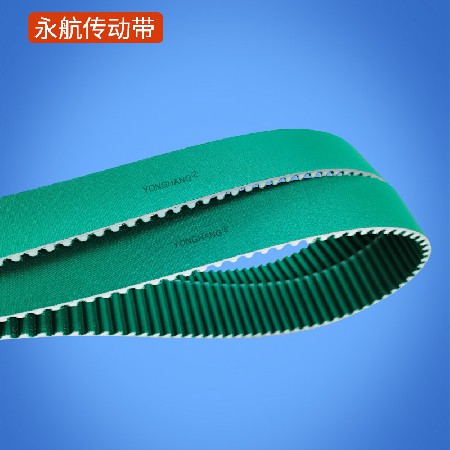 广州永航光伏行业绿布同步带, 齿面/双面绿布消音降噪 防刮花同步皮带定制