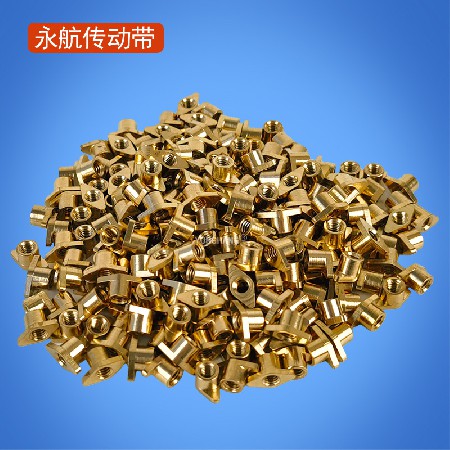 黄铜皮带螺母M3M4M5 菱形螺母ATN10ATN20 同步带沉孔安装螺帽M3M4M5